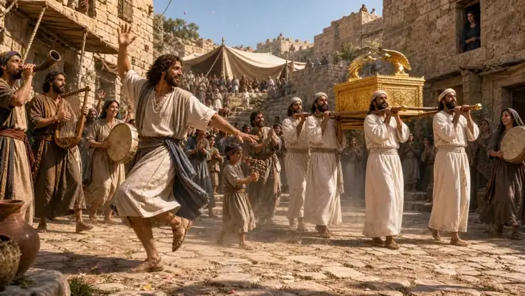 David dancing before the Lord