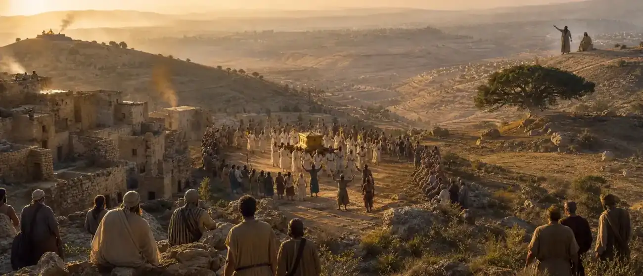 The ark of the covenant brought into the city of David